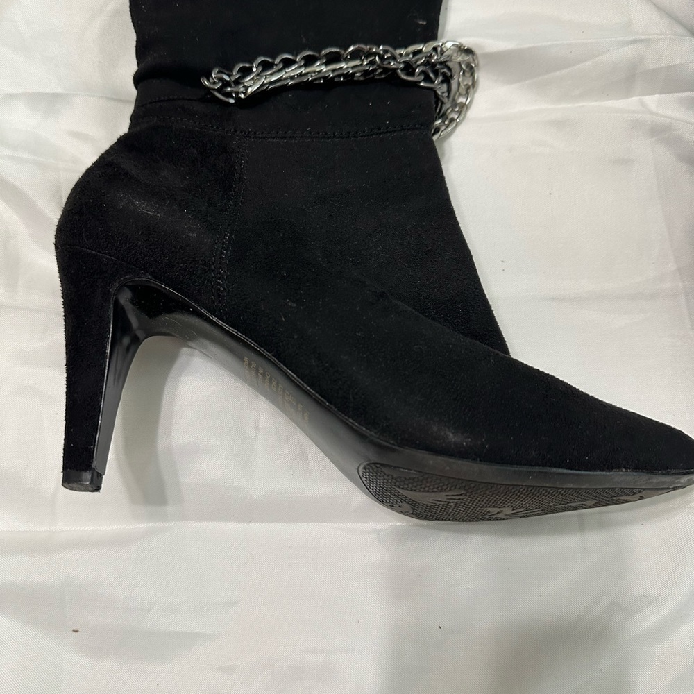 Velvet heart chained black boots size 9.5 - Picture 2 of 13